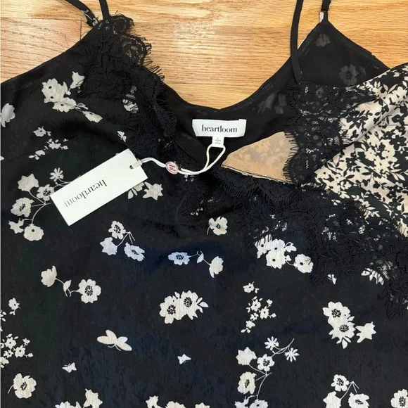 Heartloom Black/Cream Floral Cami NWT - Picture 9 of 9